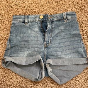 classic blue jean shorts
